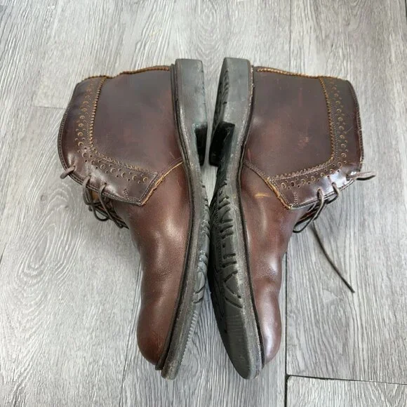 Allen Edmonds Bellevue Boots Brown Leather Mens Size 10.5 D Rare